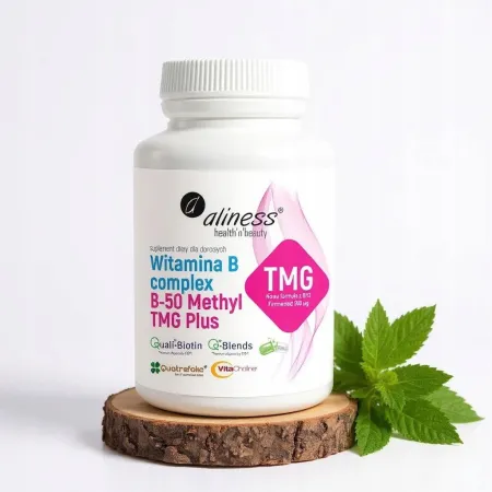 Aliness Witamina B Complex METYLOWANA B-50 TMG B1 B2 B6 Układ NERWOWY 100k.