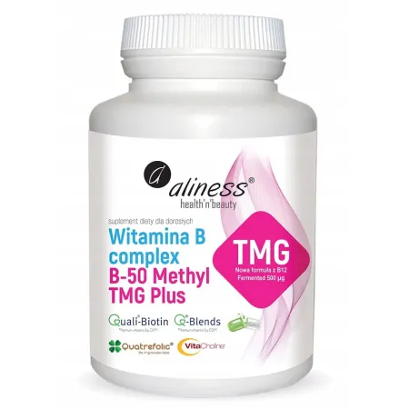 Aliness Witamina B Complex METYLOWANA B-50 TMG B1 B2 B6 Układ NERWOWY 100k.