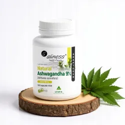 Aliness NATURAL ASHWAGANDA 560mg 9% MOCNY EKSTRAKT Nerwy STRES Spokój 100K