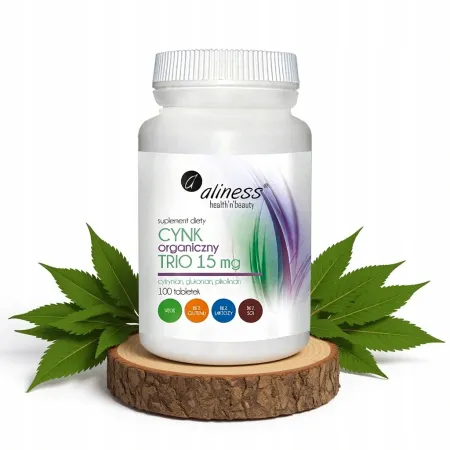 Aliness CYNK organiczny TRIO | odporność skóra włosy paznokcie wzrok 100tab