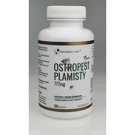 Progress Labs OSTROPEST PLAMISTY detox na TRAWIENIE wątroba serce 90kaps
