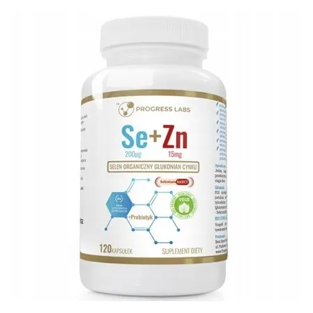 Progress Labs SELEN ORGANICZNY + CYNK + prebiotyk TARCZYCA odporność 120kap