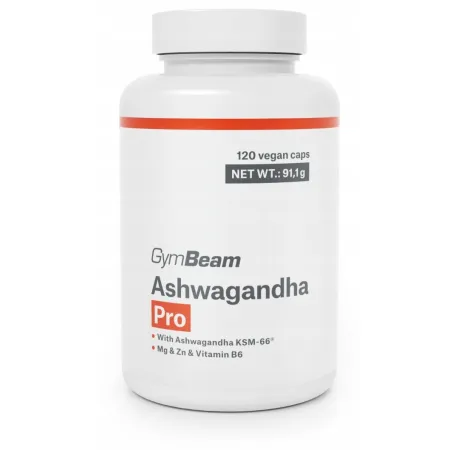 GYMBEAM Ashwagandha PRO | zdrowie psychiczne i fizyczne magnez cynk 120kaps