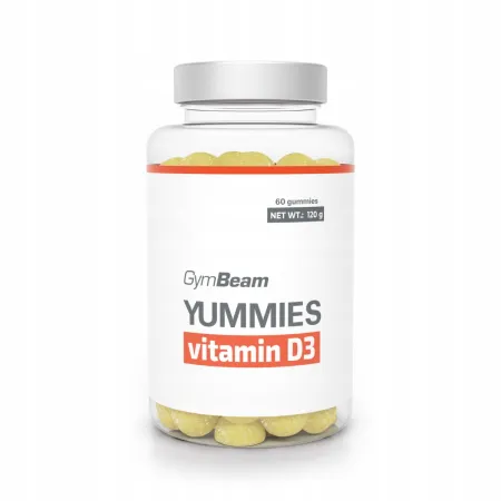 GymBeam WITAMINA D3 Yummies żelki owocowe 120g dla dzieci dorosłych