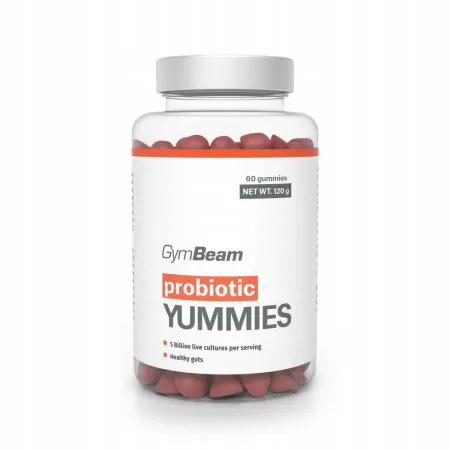 GYMBEAM Probiotyki Yummies żelki owocowe 60szt. dla dzieci dorosłych