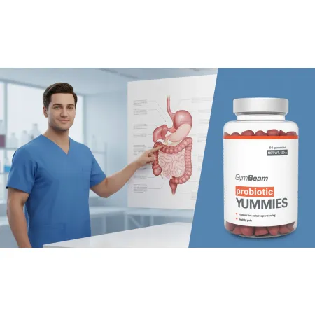 GYMBEAM Probiotyki Yummies żelki owocowe 60szt. dla dzieci dorosłych