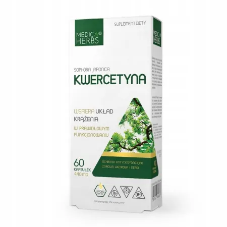 Kwercetyna MEDICA HERBS 60 kapsułek SERCE Alergia Układ Krązenia Nerki