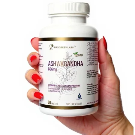 2 x Progress Labs ASHWAGANDHA 666mg STRES zmęczenie pamięć KONCENTRACJA 90kaps