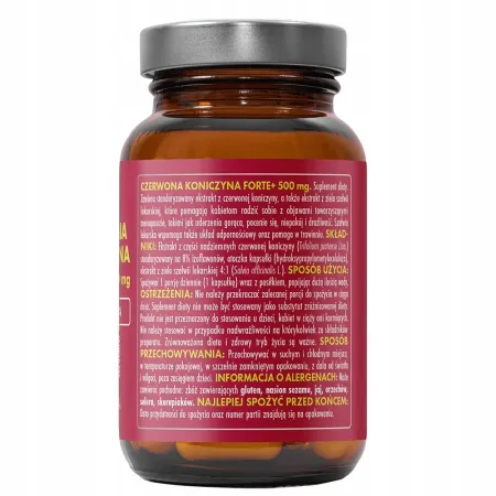 CZERWONA KONICZYNA FORTE 500mg HERB EKSTRAKT 8% RED CLOVER MENOPAUZA