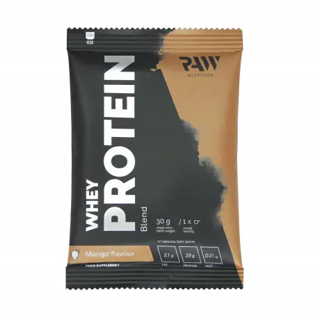 Białko serwatkowe RAW NUTRITION Whey odżywka białkowa PRÓBKA mango 30g