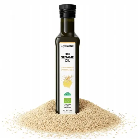 BIO olej sezamowy GYMBEAM tłoczony na zimno ekologiczny do SAŁATEK 250ml