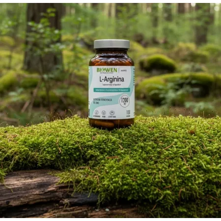L-Arginina 600mg BIOWEN krążenie serce LIBIDO odporność METABOLIZM 100kap.