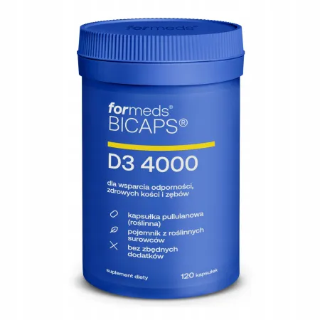 FORMEDS BICAPS D3 4000 witamina D dla wsparcia odporności kości zębów 120 k