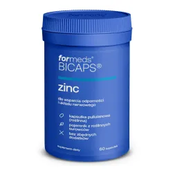 FORMEDS BICAPS ZINC Cynk ODPORNOŚĆ UKŁAD NERWOWY PŁODNOŚĆ 60 kaps. FORMEDS BICAPS ZINC Cynk ODPORNOŚĆ UKŁAD NERWOWY PŁODNOŚĆ 60 kaps.