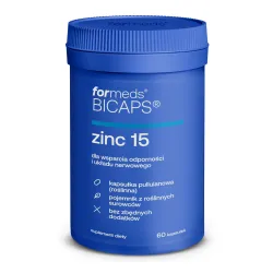 FORMEDS BICAPS Zinc 15 Cynk PŁODNOŚĆ ODPORNOŚĆ Metabolizm 60 kaps FORMEDS BICAPS Zinc 15 Cynk PŁODNOŚĆ ODPORNOŚĆ Metabolizm 60 kaps