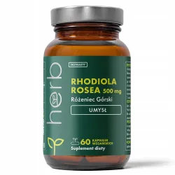 HERB RHODIOLA ROSEA 500mg RÓŻENIEC GÓRSKI ADAPTOGEN PAMIĘĆ STRES 60 vcaps