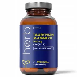HERB TAURYNIAN MAGNEZU 1100mg + B6 (P-5-P) TAURYNA SERCE KRĄŻENIE 90vcaps HERB TAURYNIAN MAGNEZU 1100mg + B6 (P-5-P) TAURYNA SERCE KRĄŻENIE 90vcaps