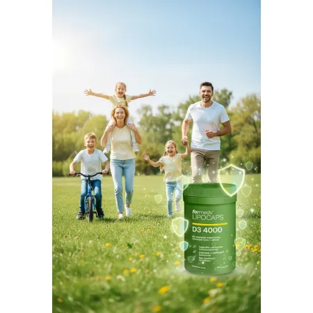 Formeds LIPOCAPS D3 4000 Liposomalna witamina D3 4000 IU 60 kaps Odporność