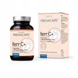 Formeds PRENACAPS ferr C+ Żelazo + laktoferyna + witamina C 60 kaps Ciąża