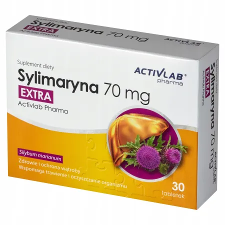 Sylimaryna Extra regeneracja wątroby detoks ostropest 30 tabletek ActivLab