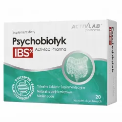 Activlab PSYCHOBIOTYK IBS + MAŚLAN 20 kapsułek JELITA Mikroflora TRAWIENIE Activlab PSYCHOBIOTYK IBS + MAŚLAN 20 kapsułek JELITA Mikroflora TRAWIENIE