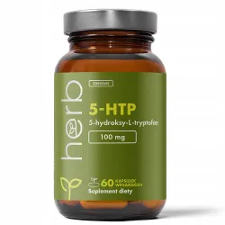HERB 5-HTP Serotonina dobry nastrój ZASYPIANIE kontrola apetytu 60kaps.