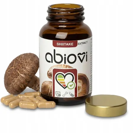 ABIOVI SHIITAKE Twardnik japoński 12:1 STRES odporność ANTI-AGING 60k