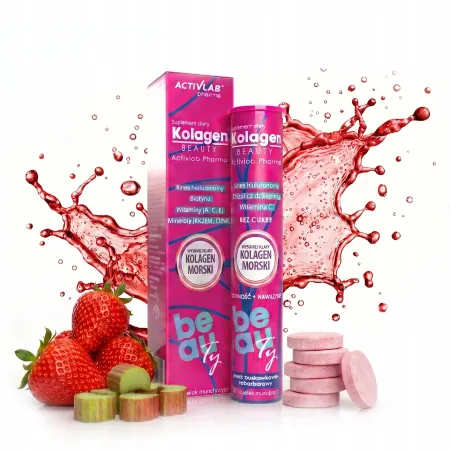 Activlab Kolagen BEAUTY kolagen morski kwas hialuronowy piękna skóra 20 tab
