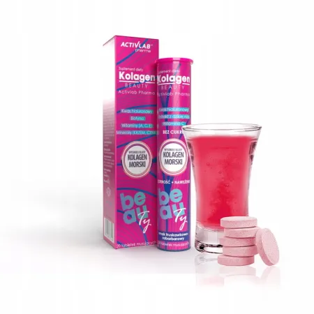 Activlab Kolagen BEAUTY kolagen morski kwas hialuronowy piękna skóra 20 tab