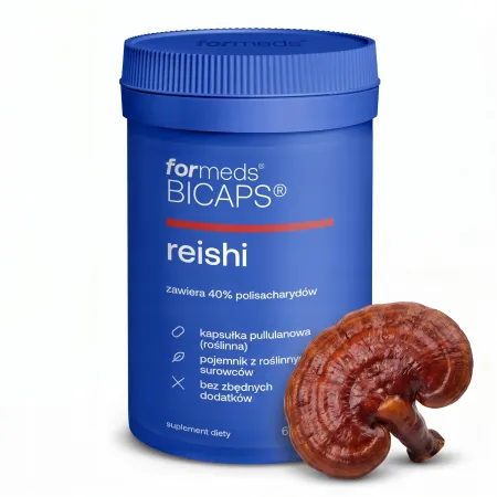 FORMEDS BICAPS Reishi Lakownica Żółtawa STRES odporność SEN grzyb królów 60