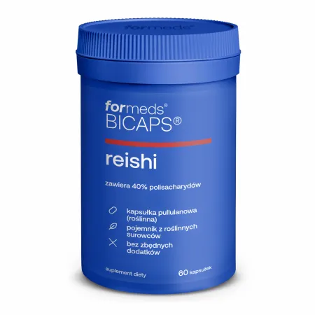 FORMEDS BICAPS Reishi Lakownica Żółtawa STRES odporność SEN grzyb królów 60