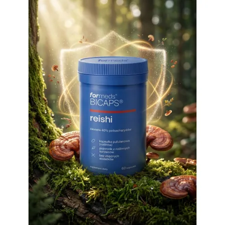 FORMEDS BICAPS Reishi Lakownica Żółtawa STRES odporność SEN grzyb królów 60