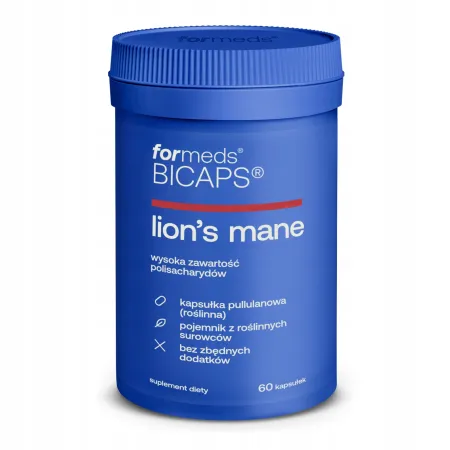 FORMEDS BICAPS Lion's Mane soplówka jeżowata wspiera PAMIĘĆ mózg 60k
