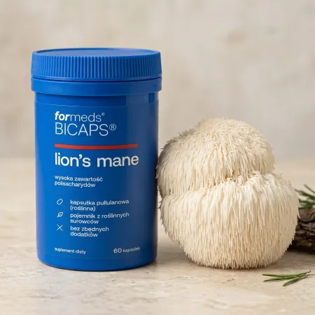 FORMEDS BICAPS Lion's Mane soplówka jeżowata wspiera PAMIĘĆ mózg 60k