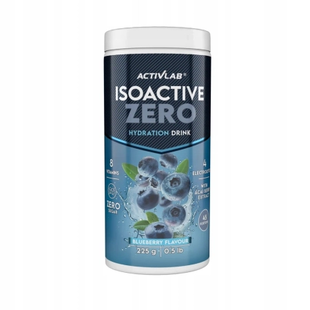 ACTIVLAB ISOACTIVE ZERO 225g ELEKTROLITY BEZ CUKRU NAWODNIENIE borówka
