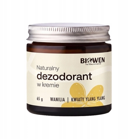 BIOWEN Dezodorant w kremie NATURALNY CBD wanilia i kwiaty YLANG UNISEX 65ml