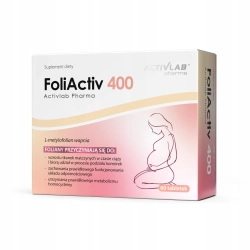 Activlab Pharma FolioActiv 400 Metylowany kwas foliowy, ciąża - 60 Tabletek