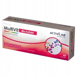 MULTIWITAMINY witaminy minerały DLA KOBIET Activlab Multivit 60 kaps.