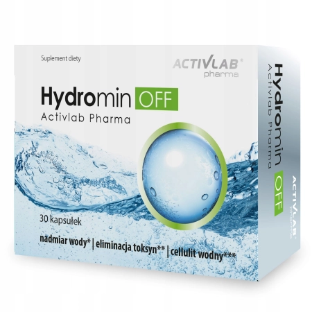 Activlab HYDROMIN OFF usuwa NADMIAR WODY w organizmie DETOKS 30 kaps.
