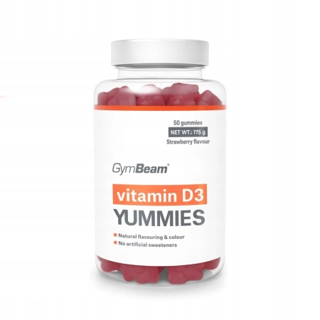 GymBeam WITAMINA D3 Yummies żelki owocowe 120g dla dzieci dorosłych
