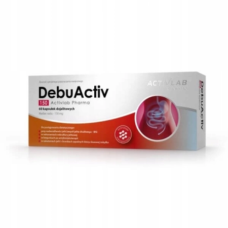 ACTIVLAB DEBUACTIV FORTE 150 60 kaps MAŚLAN SODU JELITA TRAWIENIE WRZODY