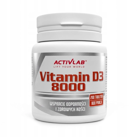 Activlab Vitamin Witamina D3 8000 Kości Mięśnie Odporność 200 Tabletek
