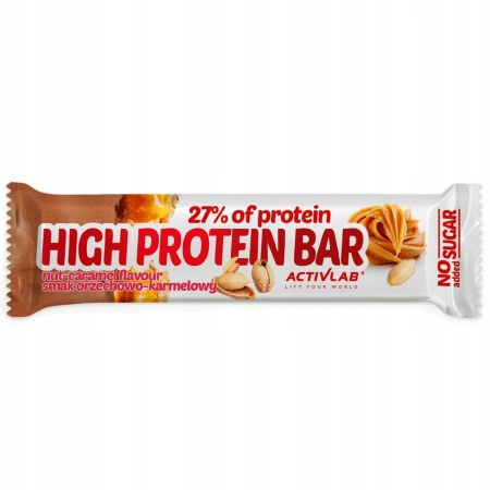 Activlab High Protein Bar 46 g Baton Białkowy Proteinowy Karmel Orzechy