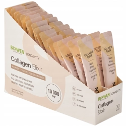 Biowen Collagen Elixir KOLAGEN CYNK BIOTYNA KWAS HIALURONOWY 30 sasz. Biowen Collagen Elixir KOLAGEN CYNK BIOTYNA KWAS HIALURONOWY 30 sasz.