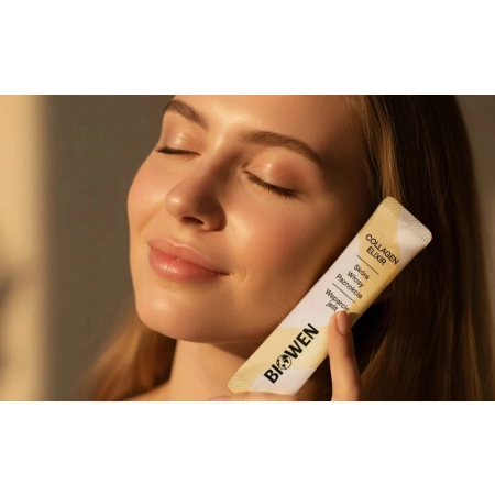 Biowen Collagen Elixir KOLAGEN CYNK BIOTYNA KWAS HIALURONOWY 30 sasz.