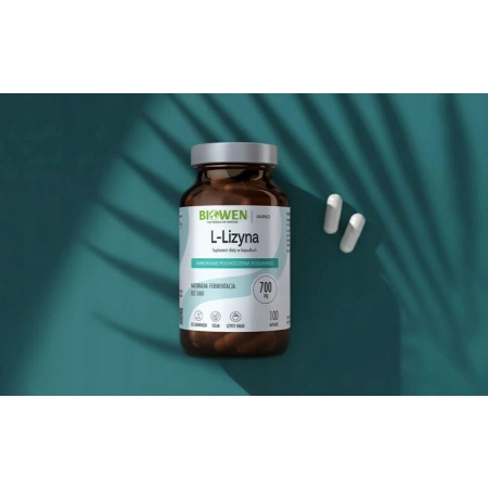 Biowen L-LIZYNA 700 mg ODPORNOŚĆ INFEKCJE Opryszczka AMINOKWAS 100 kapsułek