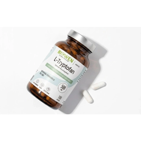 Biowen L-Tryptofan 500mg x 100 kaps. SEN SAMOPOCZUCIE UKŁAD NERWOWY