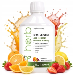 HERB Kolagen all in one 10000 W PŁYNIE skóra WŁOSY paznokcie STAWY owocowy HERB Kolagen all in one 10000 W PŁYNIE skóra WŁOSY paznokcie STAWY owocowy