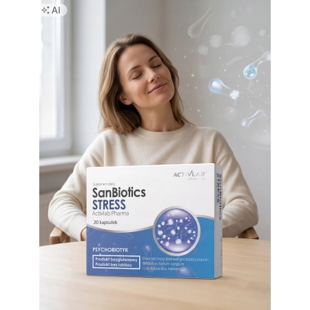 Activlab Sanbiotics STRESS PSYCHOBIOTYK suplement diety JELITA ODPORNOŚĆ