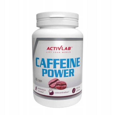 ACTIVLAB CAFFEINE POWER KOFEINA 200mg Energia Pobudzenie Pamięć Trening 60k